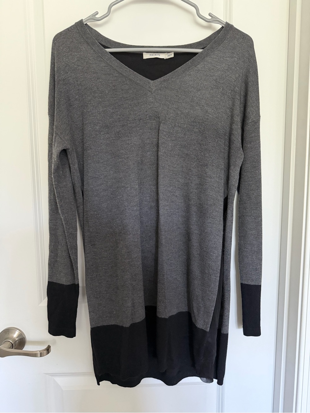 Preloved Ricki’s Knit Sweater Tunic XS Grey